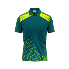 Next Print  Polo Neck Printed Jersey Green NP00193