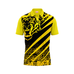 Next Print Polo Neck Printed Jersey Yellow NP00195