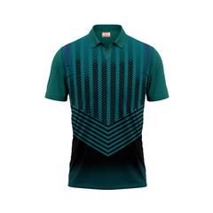 Next Print Polo Neck Printed Jersey Green NP00196