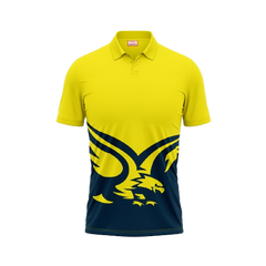 Polo Neck Printed Jersey Yellow NP00197