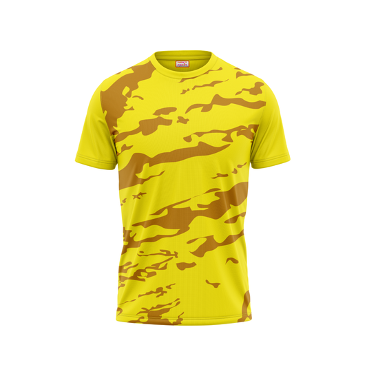Round Neck Printed Jersey Yellow NP0019