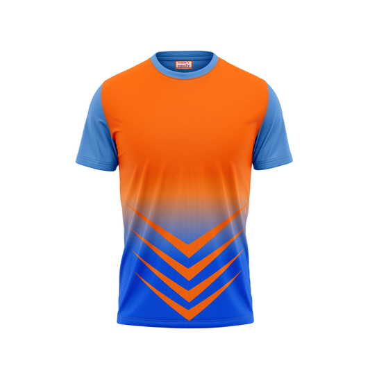 Round Neck Printed Jersey Skyblue NP00207