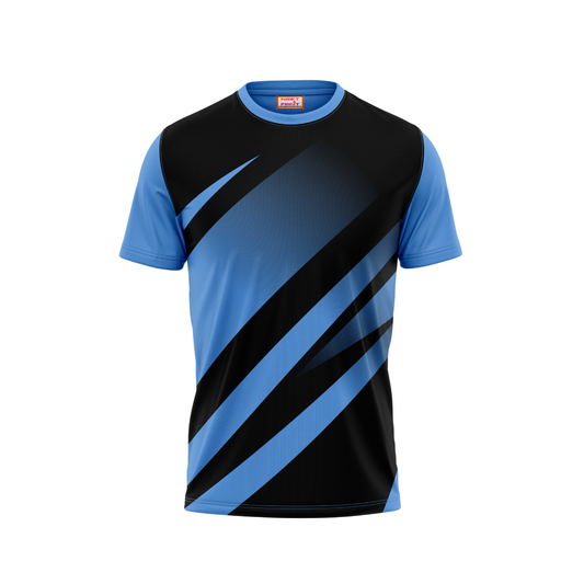 Round Neck Printed Jersey Skyblue NP00211