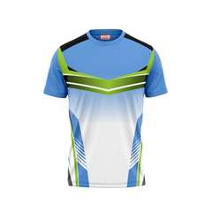 Round Neck Printed Jersey Skyblue NP00217