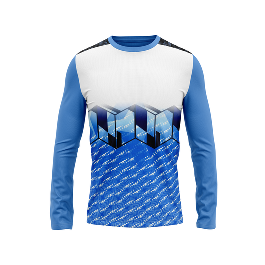 Round Neck Fullsleeve Printed Jersey Skyblue NP00219
