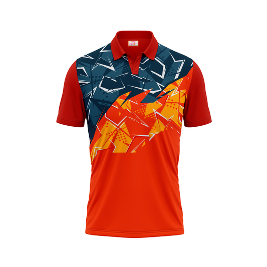 Polo Neck Printed Jersey Red NP00223