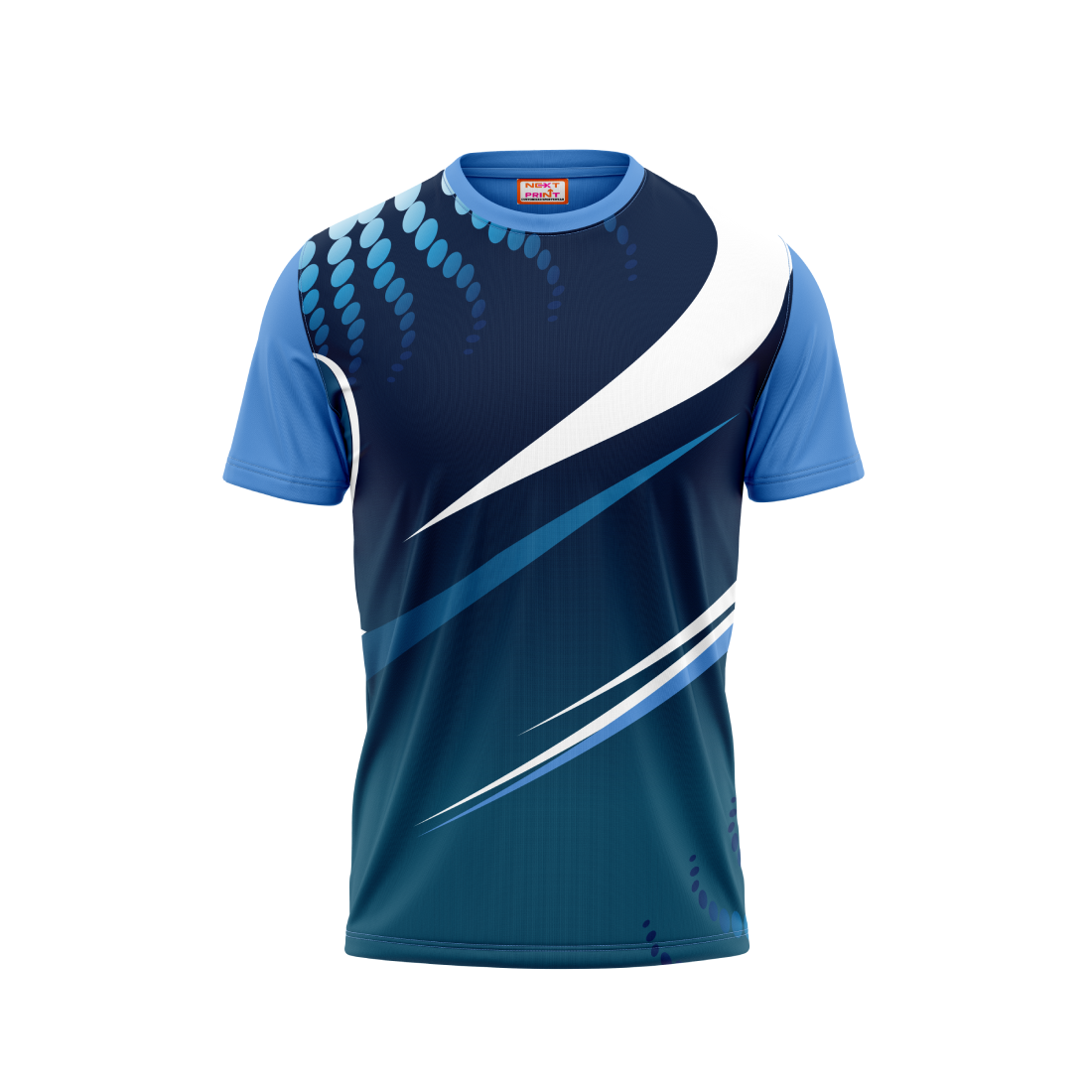 Round Neck Printed Jersey Skyblue NP00229 Next Print