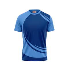 Round Neck Printed Jersey Skyblue NP00230