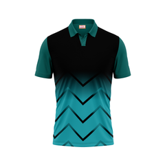 Next Print Polo Neck Printed Jersey Green NP00234