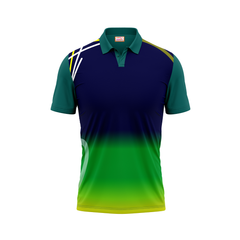 Next Print Polo Neck Printed Jersey Green NP00236