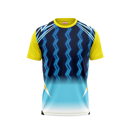 Round Neck Printed Jersey Yellow NP00239