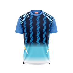 Round Neck Printed Jersey Skyblue NP00239