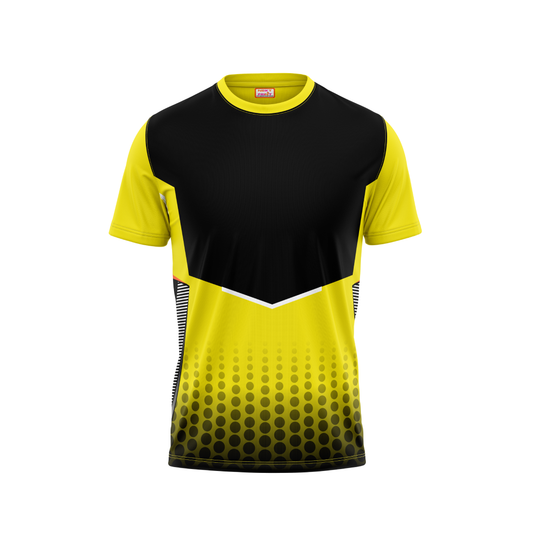Round Neck Printed Jersey Yellow NP00247