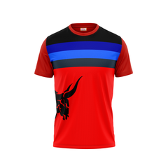 Round Neck Printed Jersey Red NP00248