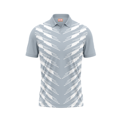 Polo Neck Printed Jersey Grey NP50000589