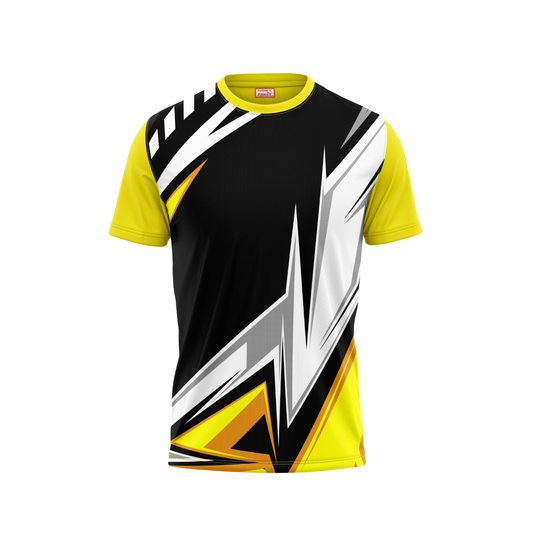 Round Neck Printed Jersey Yellow NP0027