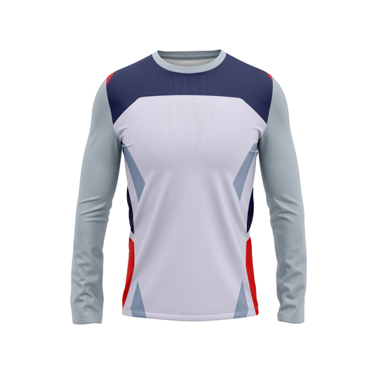 Round Neck Fullsleeve Printed Jersey White NP0030