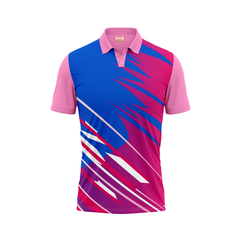 Polo Neck Printed Jersey Pink NP0031