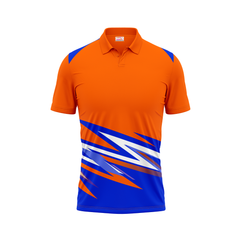 Polo Neck Printed Jersey Orange NP0034