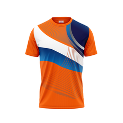 Round Neck Printed Jersey Orange NP0039