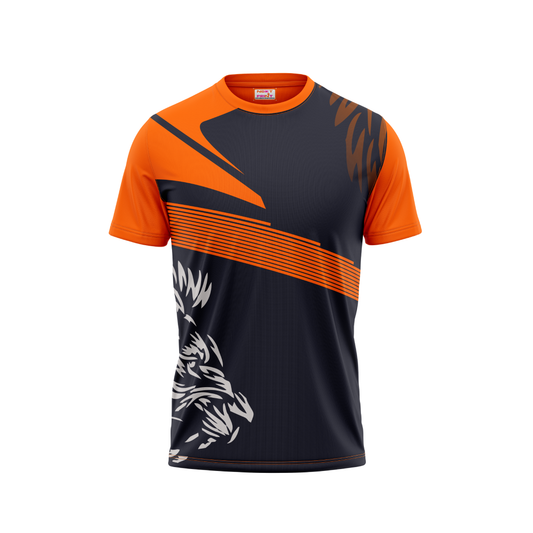 Round Neck Printed Jersey Orange NP003