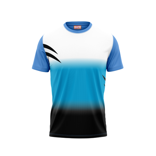 Round Neck Printed Jersey Skyblue NP0042