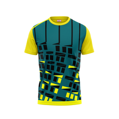 Round Neck Printed Jersey Yellow NP0044