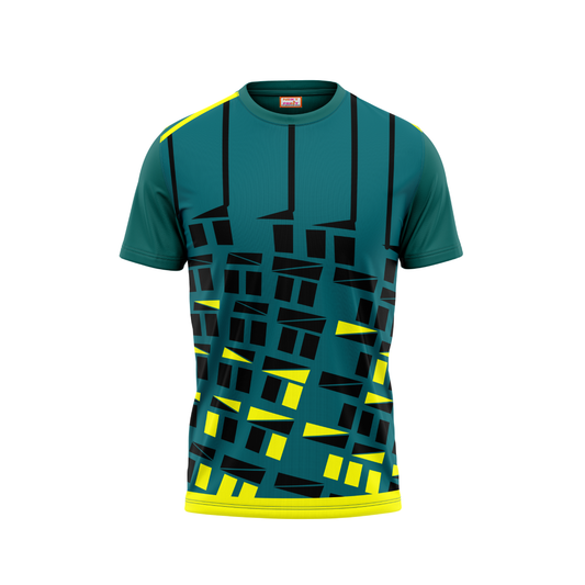 Round Neck Printed Jersey Green NP0044