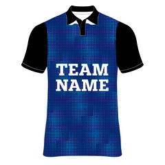Nexprint customized polo neck cricket jersey royalblue NP008002