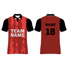 Nextprint customized red design cricket jersey NP0080021