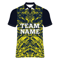 Nextprint customized black yellow design cricket jersey NP0080022