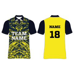 Nextprint customized black yellow design cricket jersey NP0080022
