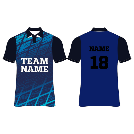 Nextprint customized royalblue printed cricket jersey NP0080034