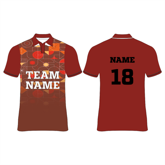 Nextprint customized red colour jersey printed your name and number NP0080045