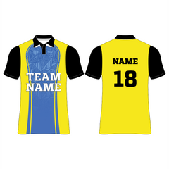 Nextprint customized yellow colour cricket jersey NP0080047