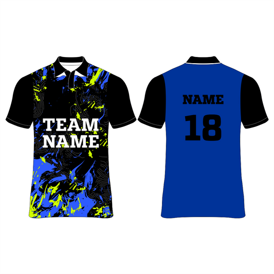 Nextprint customized royalblue polo neck jersey NP0080048