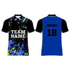 Nextprint customized royalblue polo neck jersey NP0080048