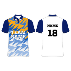 Nextprint customized white blue cricket jersey NP0080050