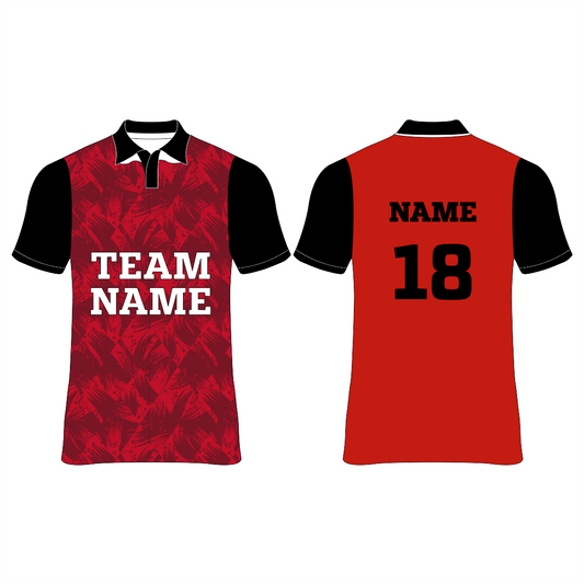 Nextprint customized red cricket jersey NP0080051