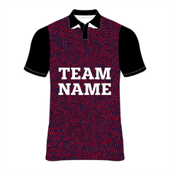 Nextprint customized red cricket jersey polo neck NP0080052