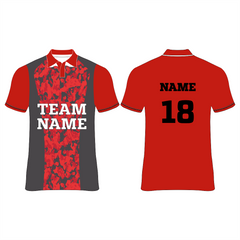 Nextprint customized red colour polo jersey NP0080058