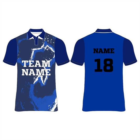 Nextprint customized royal blue design cricket jersey NP0080070