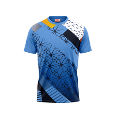 Round Neck Printed Jersey Skyblue NP0053