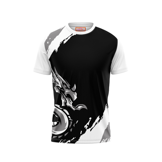 Round Neck Printed Jersey White NP0063