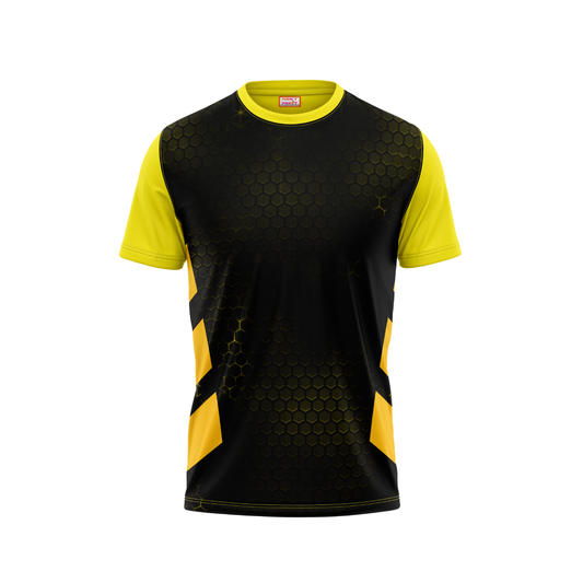 Round Neck Printed Jersey Yellow NP0067