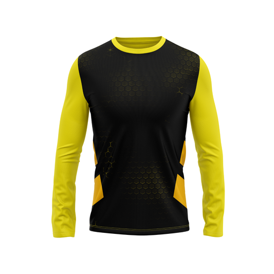 Round Neck Fullsleeve Printed Jersey Yellow NP0067