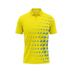 Polo Neck Printed Jersey Yellow NP0077