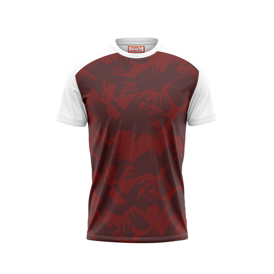 Round Neck Printed Jersey White NP007