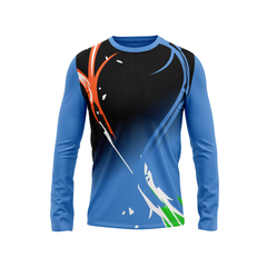 Round Neck Fullsleeve Printed Jersey Skyblue NP0086