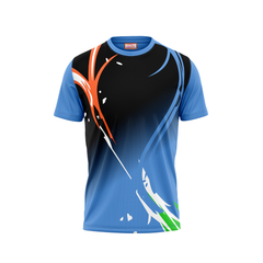 Round Neck Printed Jersey Skyblue NP0086